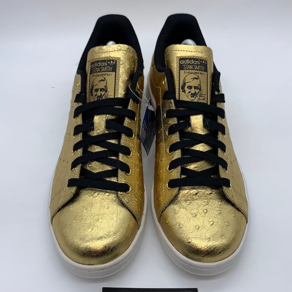 NEW Adidas Stan Smith Gold Black main image 6